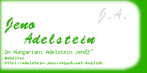jeno adelstein business card